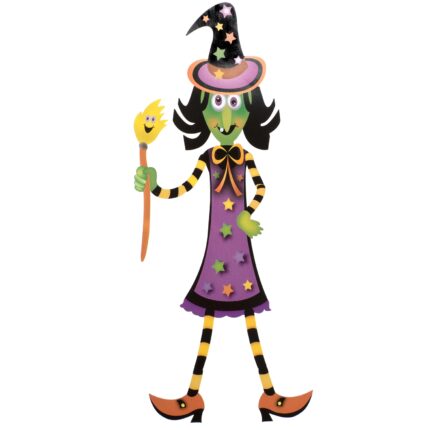Decoratiune Eventy pentru Halloween, Vrajitoare, 92 cm