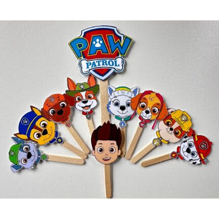 Set toppere tort, Patrula Catelusilor, 10 figurine, carton