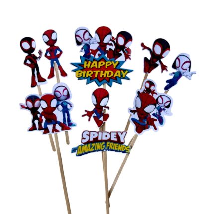 Set toppere tort, SPIDEY, 9 figurine, carton