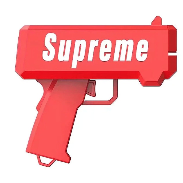 Pistol SUPREME de aruncat bani sau pliante, pentru petreceri si aniversari