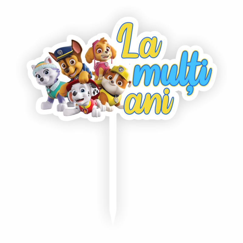 Topper tort UV La multi ani, MDF, Inedit Print, TC1019,12 cm