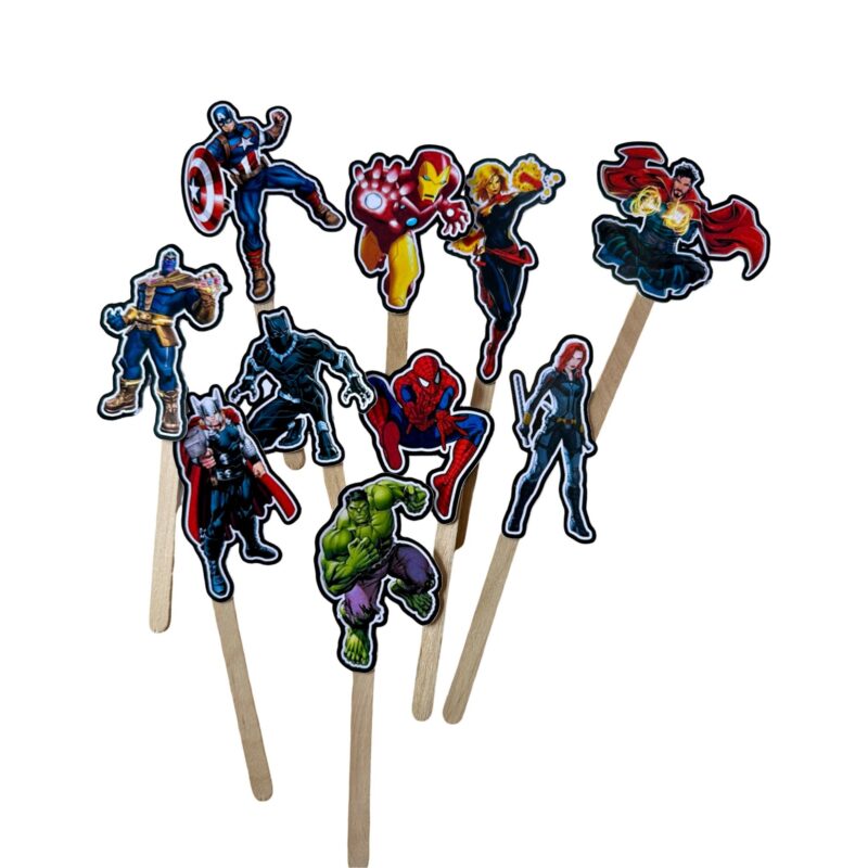 Set toppere tort, SUPER EROI, 10 figurine, carton