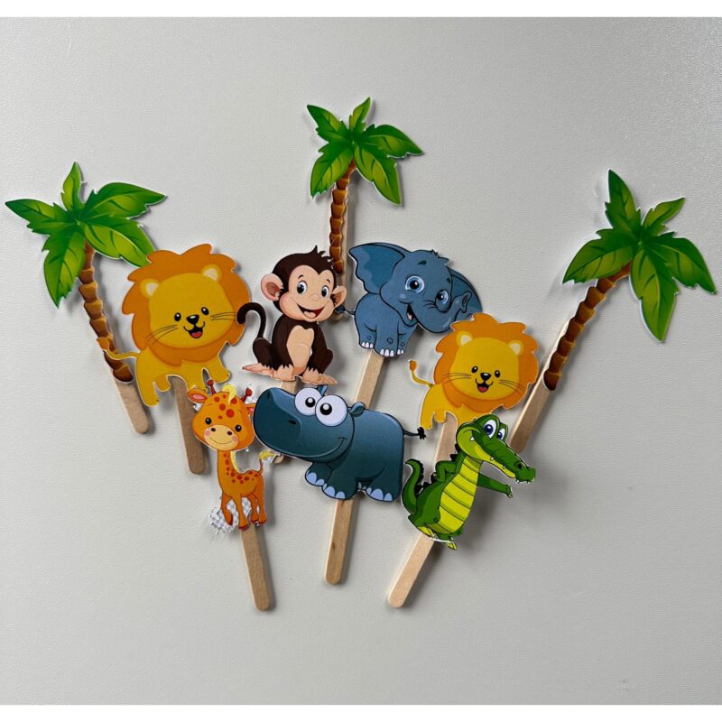 Set toppere tort, JUNGLE, 10 figurine, carton