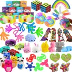 Set 56 accesorii de petrecere pentru copii, Axroad Mall, Cadoul perfect, Formarea mainilor, 4-6 ani, Nu sunt toxice, Imbunatatirea memoriei si capacitatii de observatie, Plastic, Multicolor