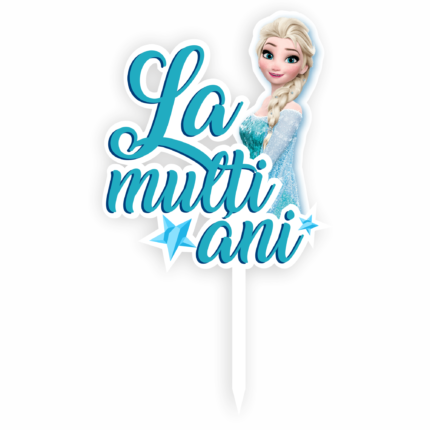 Topper tort UV La multi ani, MDF, Inedit Print, TC1009, 9 cm