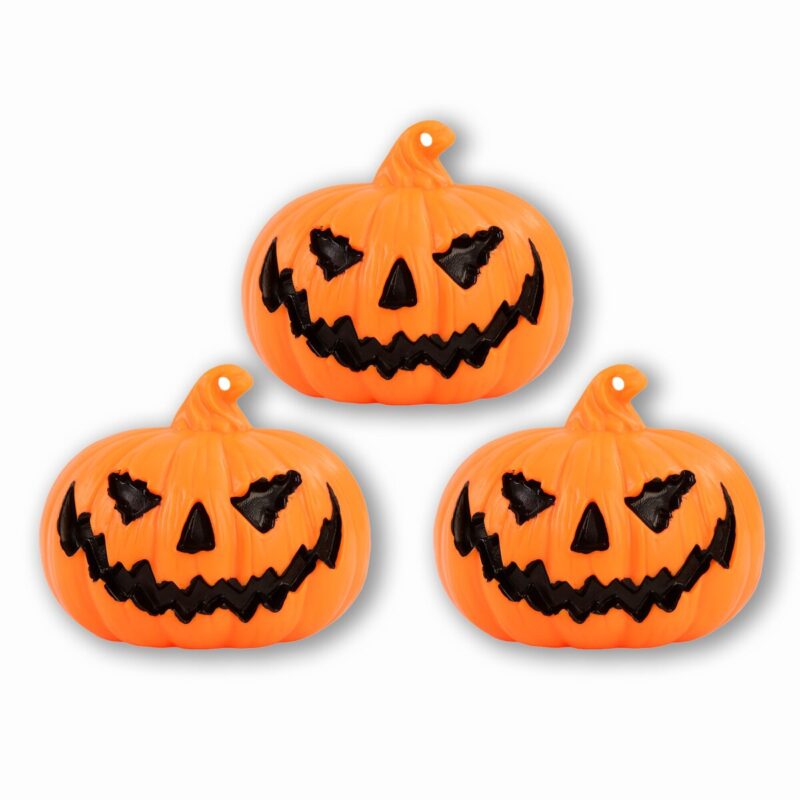 Set de trei luminite cu dovleac, S&Z, pentru decoratiuni de Halloween, petrecere, Craciun