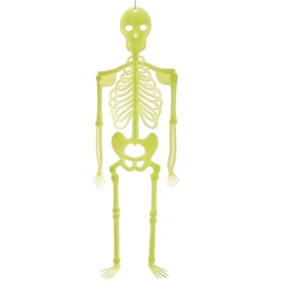 Schelet decorativ fosforescent, 31 cm, Halloween