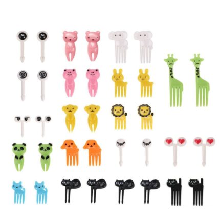 Set 36 furculite fructe, AEWOYAD, Polipropilena, Multicolor