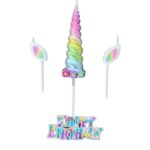 Lumanare tort unicorn 3 buc