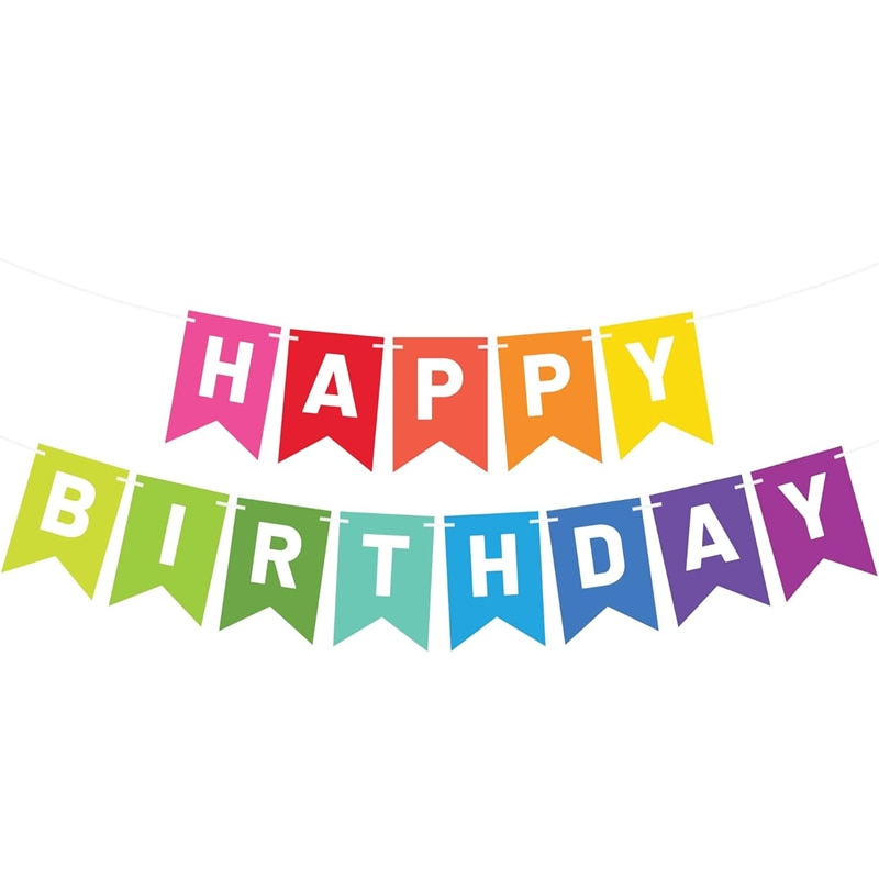 Banner Happy Birthday, Ghirlanda, 2.5m x 17cm, Multicolor, Ropet