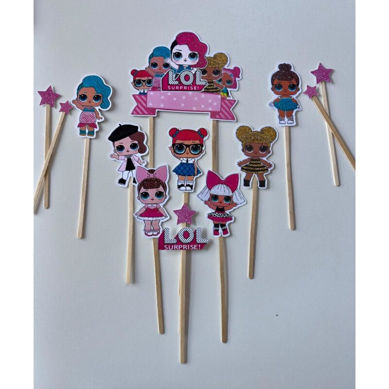 Set toppere tort, LOL SURPRISE, 14 figurine, carton