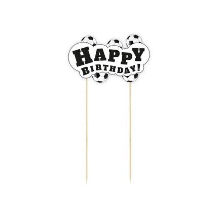 Topper pentru tort happy birthday model fotbal