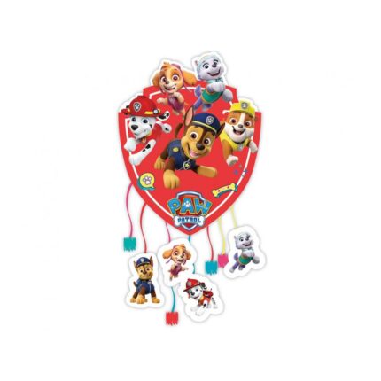 Pinata petrecere cu corzi, model paw patrol ready for action, 20 x 32 x 14 cm