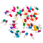 Gadget, Set Pastile Dragoste, Capsule Cu Cartonase Goale, Inel De Aur, Medicament Pentru Dorinta Si Tristete, 50 Bucati, Multicolor