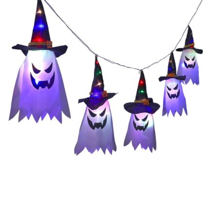 Instalatie LED pentru Halloween, 5 becuri, 1.5m, Multicolor