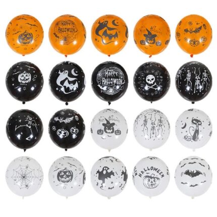 Set 100 baloane, Halloween, JENUOS®, 12 inci, Multicolor