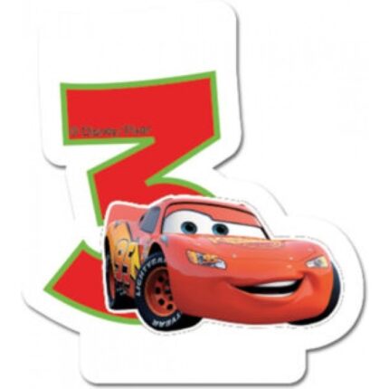 Lumanare cifra 3 Cars
