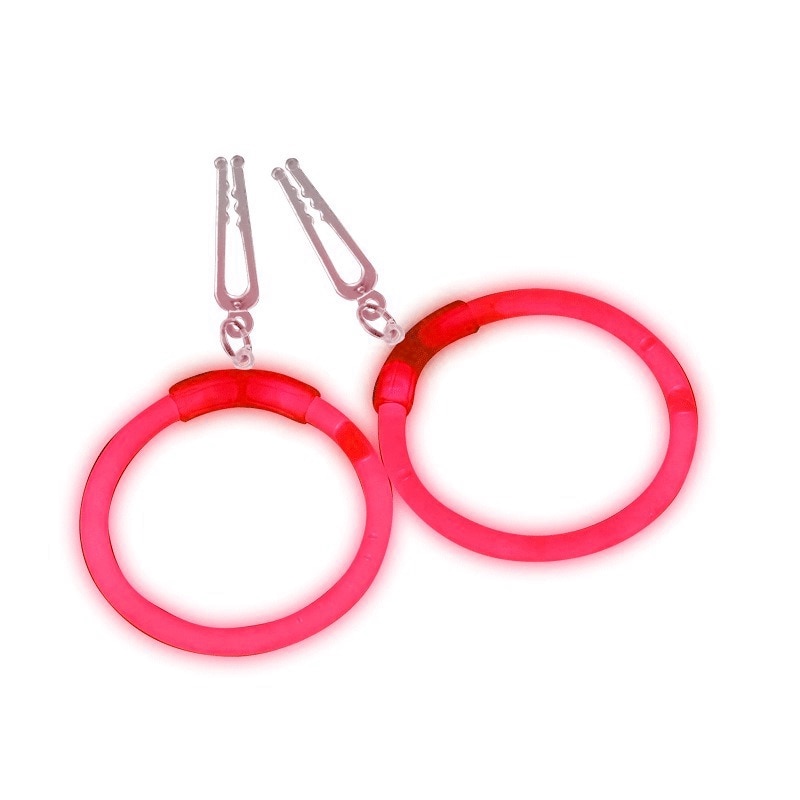Cercei luminosi glow stick, PROCART, accesorii party, rosu