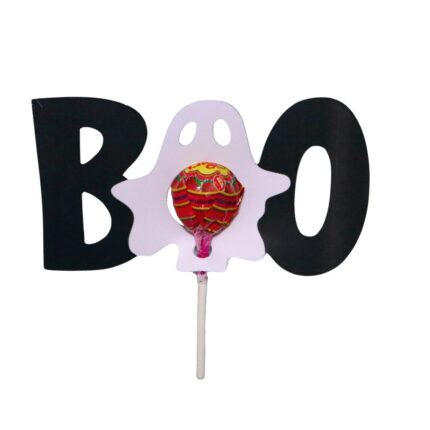 Decoratiune de Halloween, Bomboana Chupa Chups, Negru, 13, 5×7, 5 cm, DH087