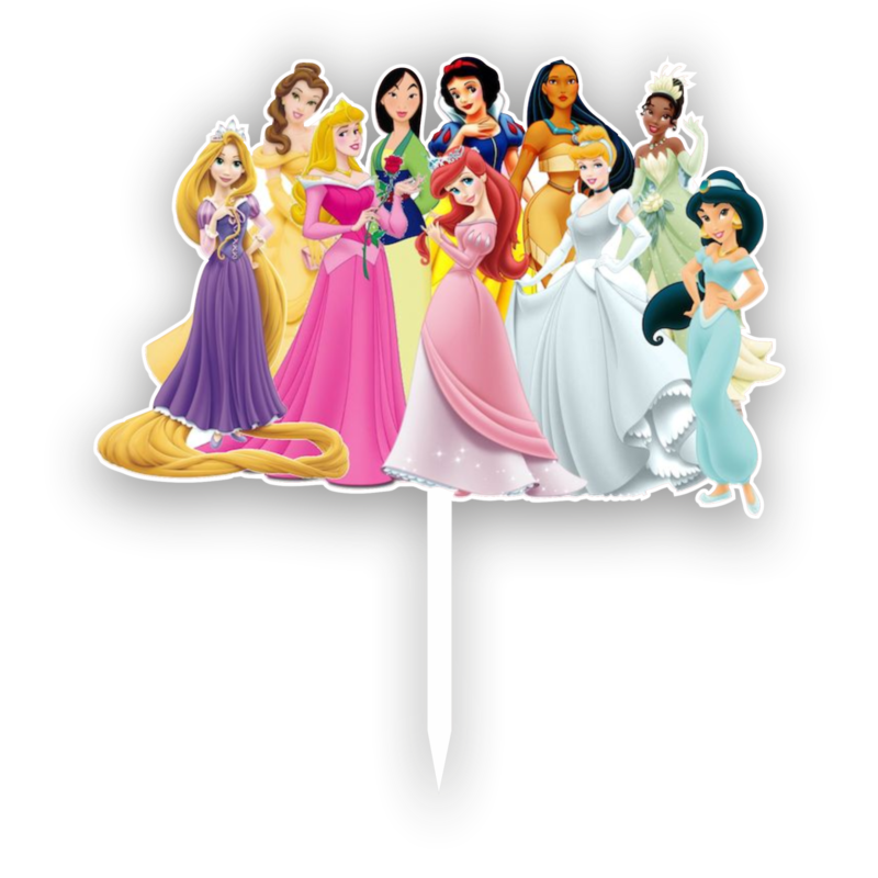 Topper tort UV Disney Printese, Inedit Print, TC782, MDF, 10 cm