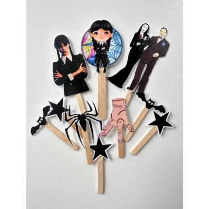 Set toppere tort, Wednesday, 10 figurine, carton