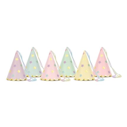 Coifuri de petrecere Stelute 14,5 cm, 6 buc