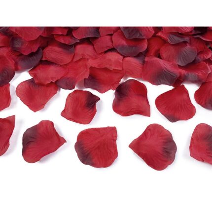 Set 100 petale de trandafiri decorative, PartyDeco, Rosu