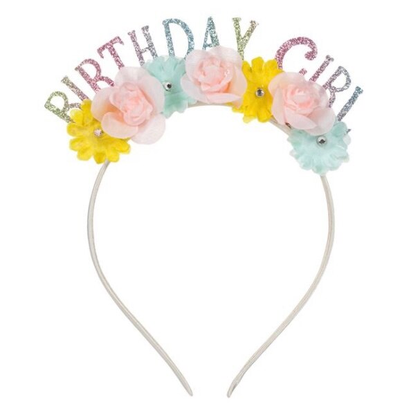 Bentita aniversara pentru fetite, ''Birthday Girl'', multicolor