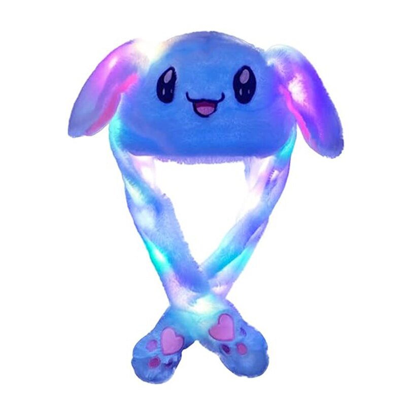 Caciulita cu urechi de iepuras, sundiguer, LED, 50x30cm, Albastru