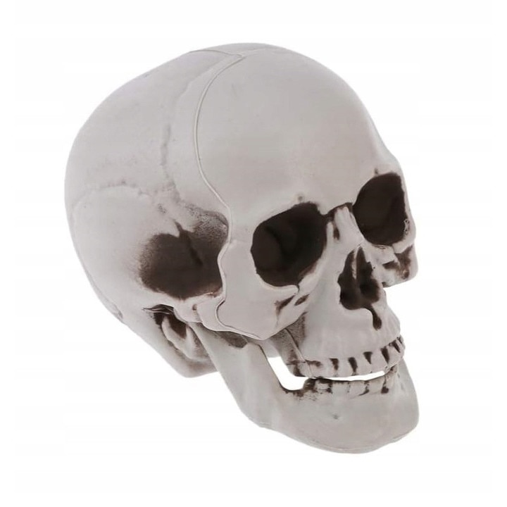 Decoratiune De Halloween, Material Plastic, Motiv Popular Asociat Cu Halloween-Ul, Simbolismul Mortii, 11x9x8.5 cm, Gri