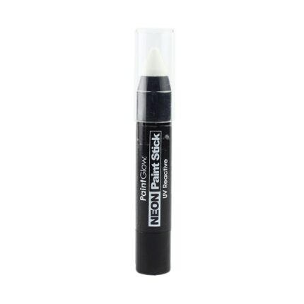 Creion makeup UV neon, stick bodypainting Halloween, alb UV, PaintGlow