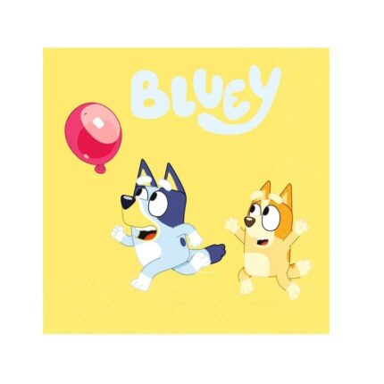 Servetele Bluey pentru copii, Amscan, 16 Buc, Galben