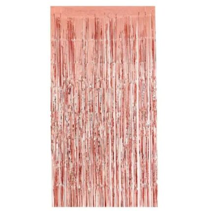 Perdea decorativa, din folie rose gold metalizat 100 x 200 cm pentru petreceri aniversare