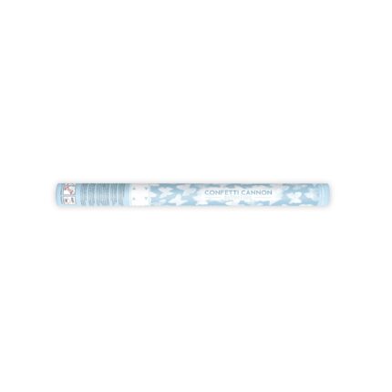 Tun Confetti Fluturi, alb, 60 cm - PartyMag