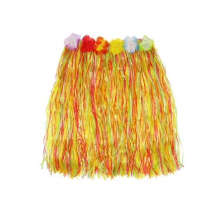 Fusta hawaiana din folie lungime 45 cm, multicolor