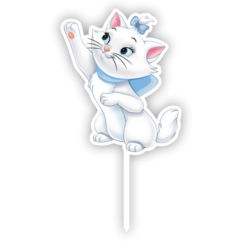 Topper tort UV Pisicuta Marie, Inedit Print, TC668, Plexiglas, 10 cm