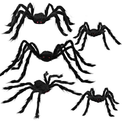 Set 5 Paianjeni Halloween, longziming, Negru