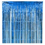 Perdea decorativa pentru petreceri si aniversari, albastru, 1 x 2 m