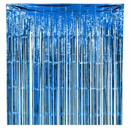 Perdea decorativa pentru petreceri si aniversari, albastru, 1 x 2 m