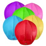 Set 30 Lampioane zburatoare din hartie biodegradabila, Multicolor
