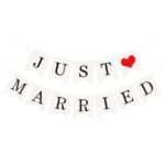 Banner decorativ, Model Just Married, 1.2m, multicolor