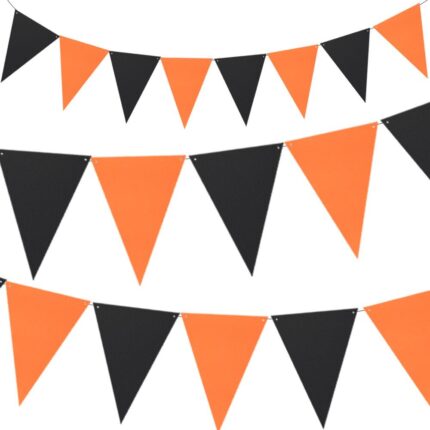 Girlanda PartyCollection Halloween, negru si portocaliu, 19x14cm