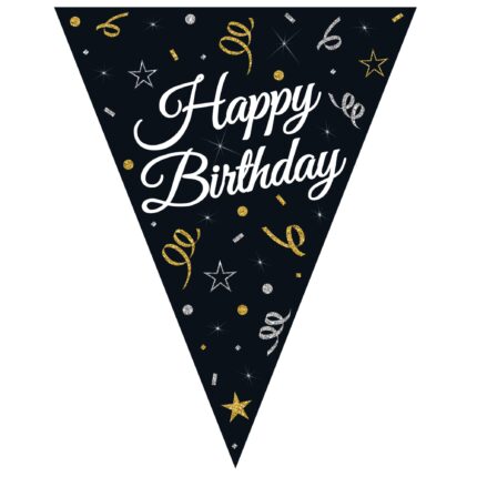 Banner Stegulete Petrecere print Happy Birthday, 250 cm, HB7734, Multicolor