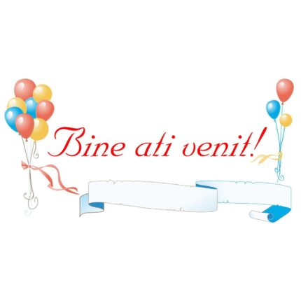 Pancarta "Bine ati venit" model cu baloane colorate, 100x200 cm