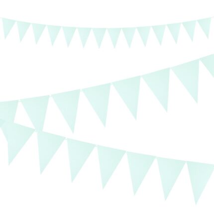 Banner decorativ, PartyCollection, 13x9cm, albastru, set 14 piese