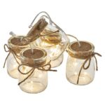 Ghirlanda LED 5 sticlute 3XAA alb-cald cu timer