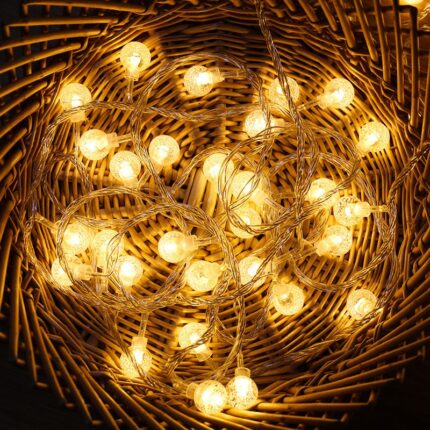 Ghirlanda luminoasa Sunmostar, LED, 5m, IP65, Alb cald