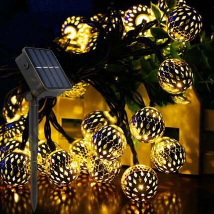 Ghirlanda solara Cozevdnt, 30 LED-uri, exterior, 8 functii, argintiu, 21ft