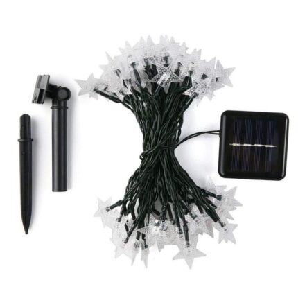 Ghirlanda Solara LED, 100 Stele, 12M, Lumini Ambientale, 8 Moduri Iluminare, Rezistent la Apa, Multicolor