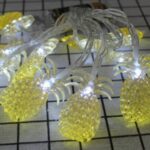 Ghirlanda Luminoasa Cozevdnt, Ananas, 20 Becuri, Stil Tropical, pentru Exterior, Polistiren, 6.5ft